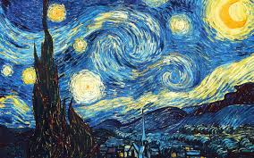 Η πρώτη φορά που ατυπώθηκαν οι ψεκασμοί σε έργο τέχνης ήταν σε έργο του Vincent van Gogh. (από Khan, 17/07/14)